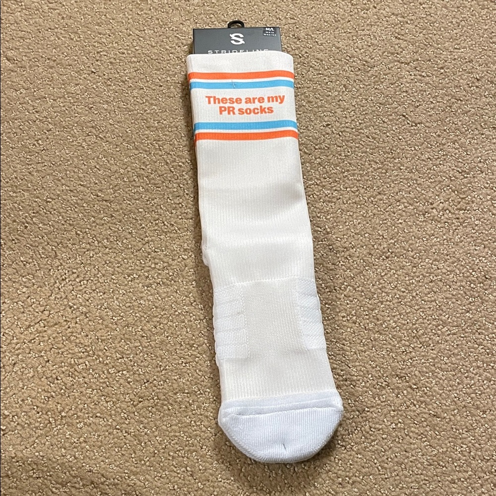 Orange Theory White and Orange PR Socks